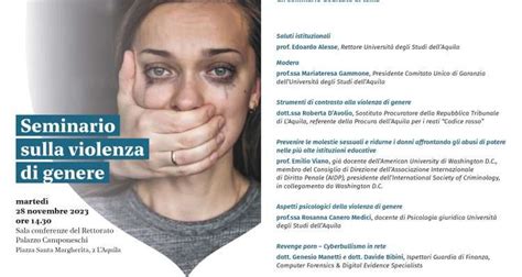 UnivAQ Palazzo Camponeschi Seminario Sulla Violenza Di Genere