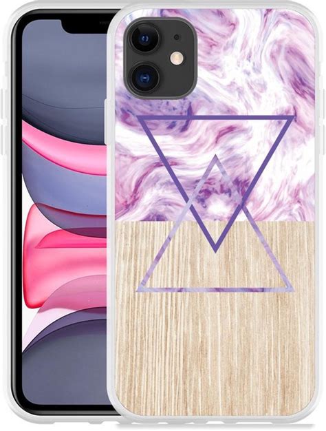 Geschikt Voor Apple IPhone 11 Hoesje Color Paint Wood Art Designed By