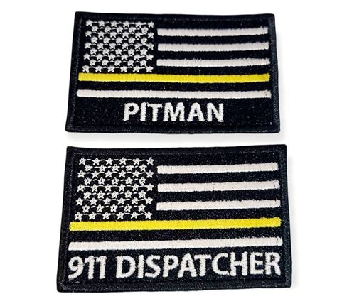 911 Dispatcher Thin Yellow Line Patch Personalized Etsy