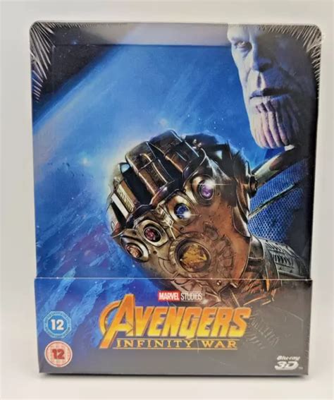 AVENGERS INFINITY WAR 3D 2D Blu Ray Limited Edition Steelbook EUR 27