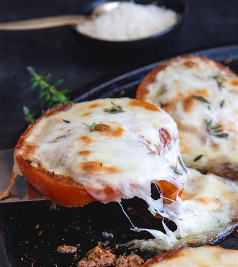 Mozzarella And Parmesan Baked Tomatoes Recipe An Italian In My Kitchen