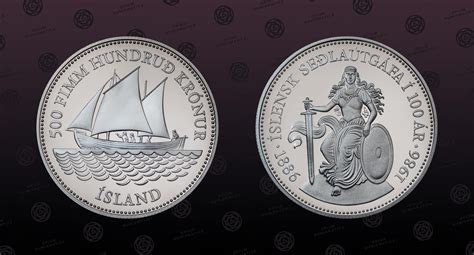 ICELAND KM 30a Silver 500 Kronur 1986 Proof 10th Anniversary Of