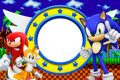 Moldura Digital Grátis Personagens R Z Sonic Arte e Foto