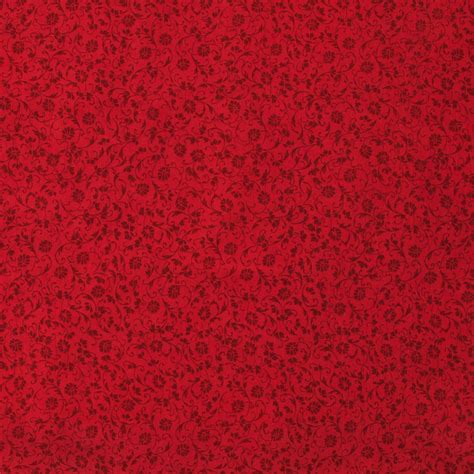 Red Floral Cotton Calico Fabric Hobby Lobby 498964