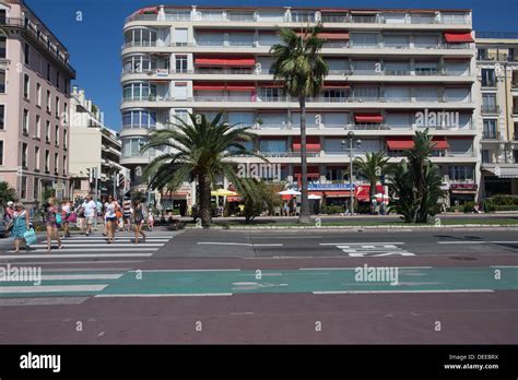 Promenade Des Anglais Nice Cote D Azur Alps Alpes France Europe Stock