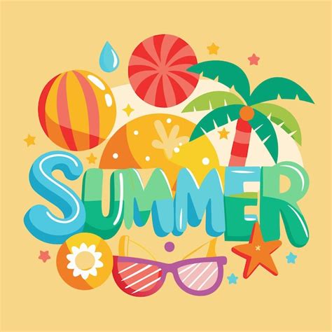 Premium Vector Summertime Fun With Colorful Elements