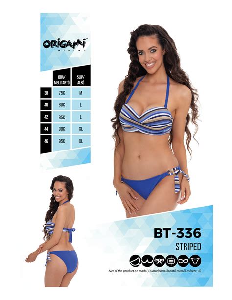 Striped Bt Origami Bikini