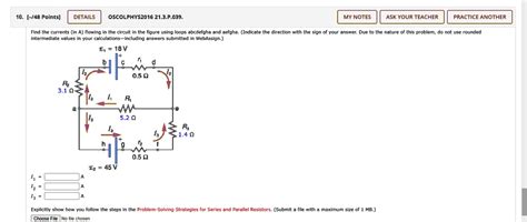 Solved 10 [ 48 Points] Details Oscolphys2016 21 3 P 039 My Notes Ask