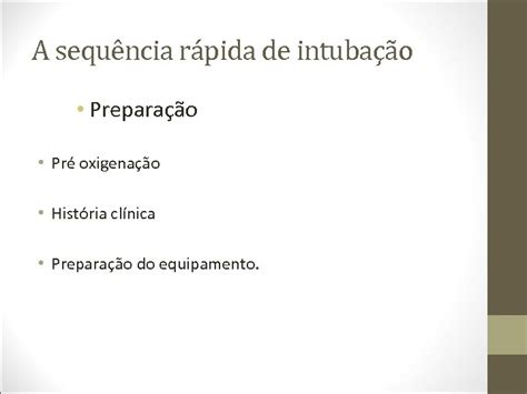 Rotina Em Sequ Ncia R Pida De Intuba O No Hospital