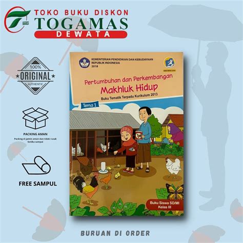 Jual BUKU TEMATIK TERPADU TEMA 1 PERTUMBUHAN DAN PERKEMBANGAN MAKHLUK