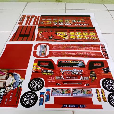 Jual Pola Stiker Miniatur Truk Oleng Ukuran 48cm Shopee Indonesia