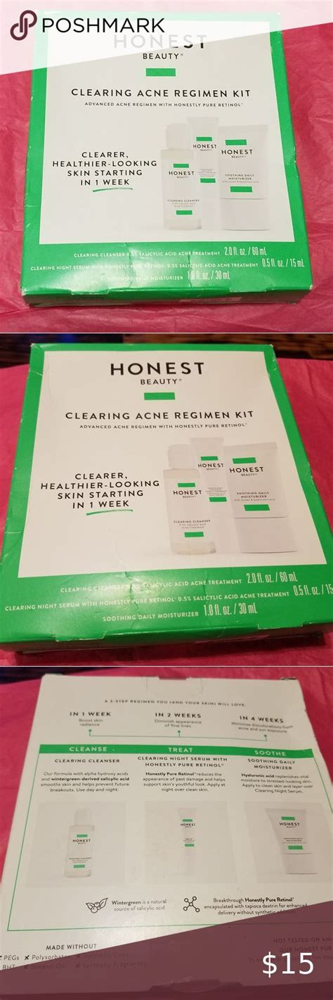 Honest Beauty Clearing Acne Regimen Kit Clear Acne Honest Beauty Acne