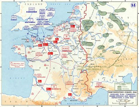 WW2 map of Operation Overlord during D-Day