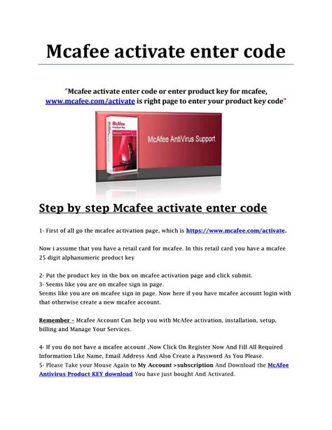 Mcafee Activate Enter Code By Activationpage Issuu