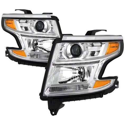 Tahoe OEM Style Headlights Chrome Housing Clear Lens 15 20 Tahoe W