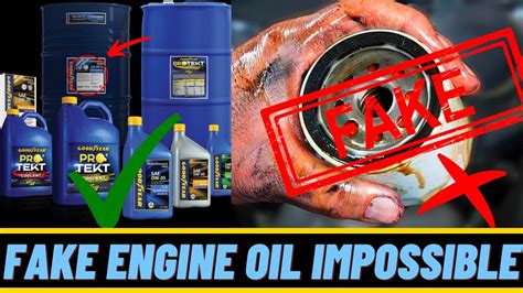 No Fake Engine Oil Anymore Goodyear Lubricants Identify Genuine