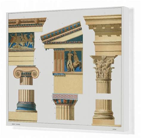 Prints Of Greek Greek Styles Of Columns Colour Litho Architecture