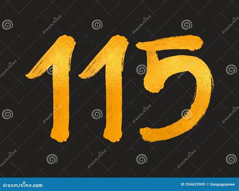 115 Number Logo Vector Illustration 115 Years Anniversary Celebration