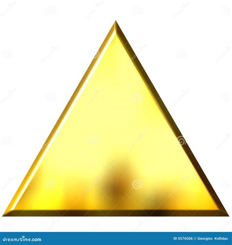 3D Golden Triangle Stock Illustration Image Of Elegant 5576506