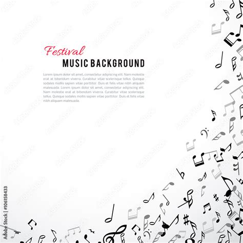 Music Notes Black And White Border