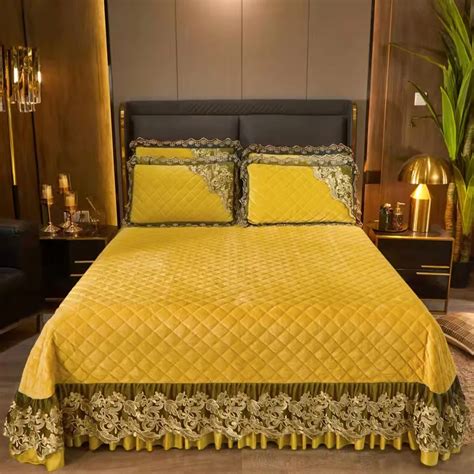 Luxury Embroidery Lace Bed Skirt Set Sheets Thickened Bedspread Bed Cover 4 Pieces Set Buy 39