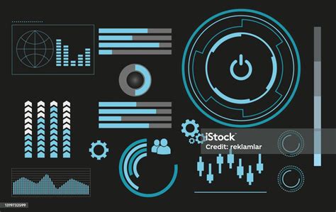 Antarmuka Pengguna Hijau Futuristik Hud Tampilan Dasbor Layar Teknologi