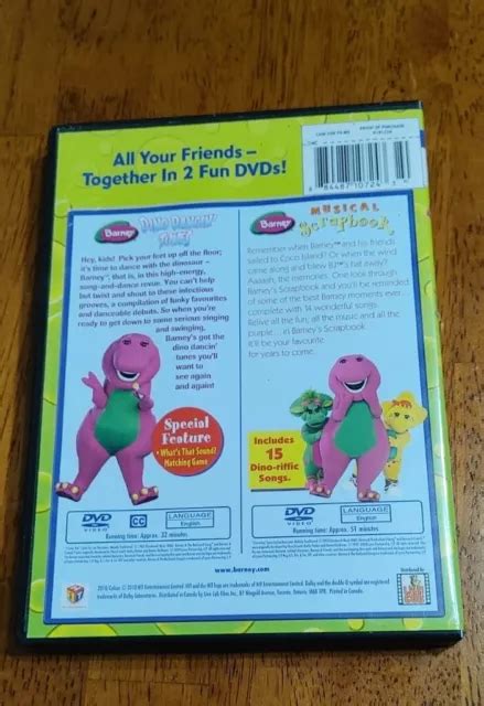 Barney Dino Dancin Tunes Musical Scrapbook Dvd 890 Picclick Ca