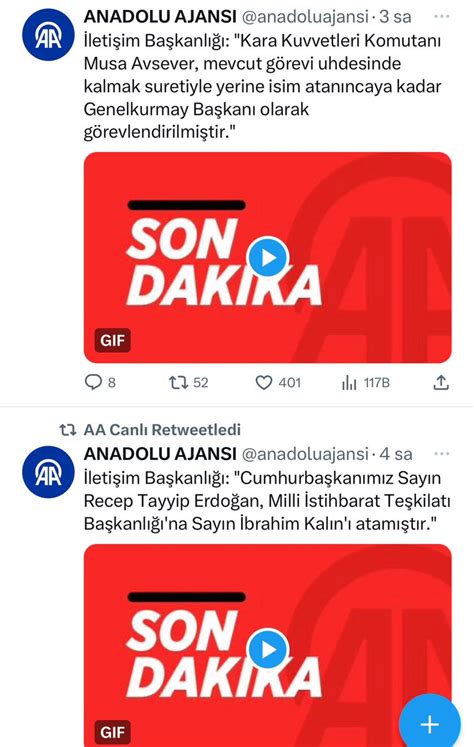 Bekir Tiryakii On Twitter Anadolu Ajans Bug N T M Atamalar Son