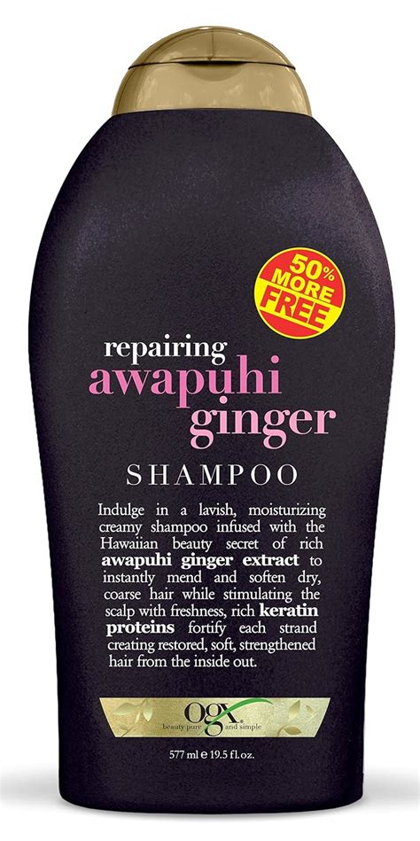 Organix Awapuhi Ginger Shampoo Bonus 195 Ounce Hair