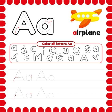 Planilha De Rastreamento Do Alfabeto Com Letras Prática De Escrita