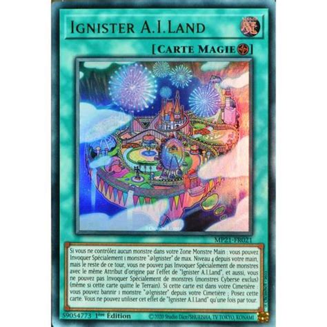 Carte Yu Gi Oh Mp Fr Ignister A I Land Ultra Rare Neuf Fr