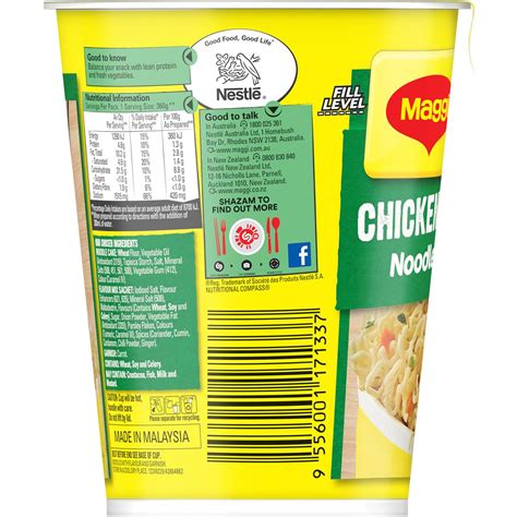 Maggi Chicken Noodle Cup 60g Woolworths