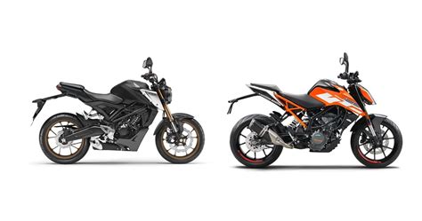 Motorrad Vergleich Honda CB125R 2023 Vs KTM 125 Duke 2020