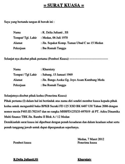 Detail Contoh Surat Kuasa Pengambilan Ijazah Asli Koleksi Nomer 50