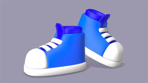 3d Model Shoes Cartoon Vr Ar Low Poly Cgtrader