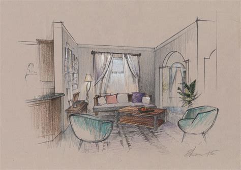 Colored Pencils Architectural Renderings And Sketches