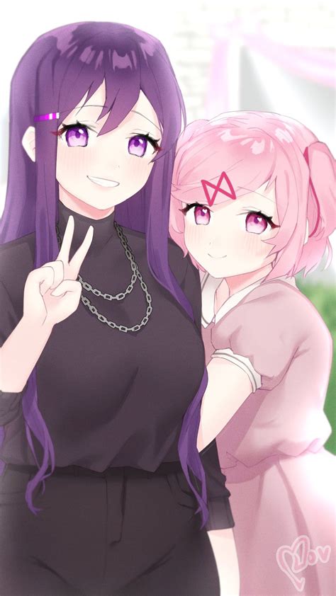 Yuri And Natsuki Going Out Together~ 💜💗 By Lovdere On Twitter R Ddlc