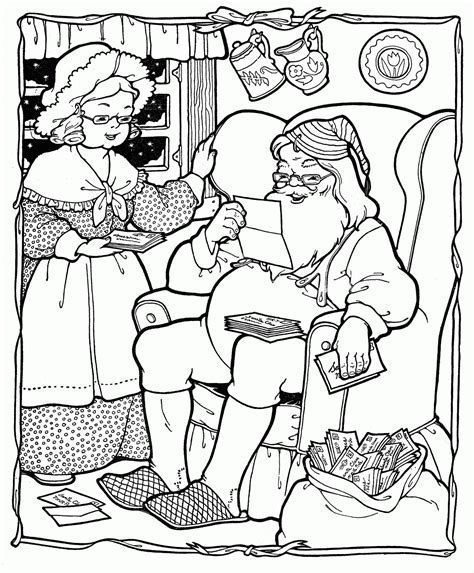 Free Printable Vintage Christmas Coloring Pages