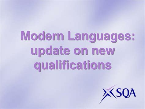 Ppt Modern Languages Update On New Qualifications Powerpoint