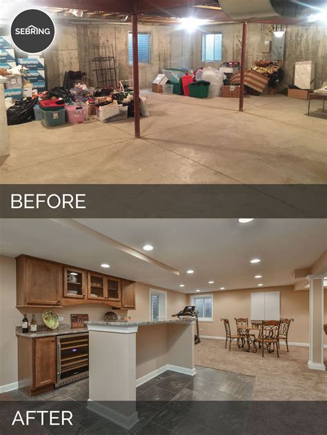 Basement Remodel Plainfield Before And After Sebring Design Build Small