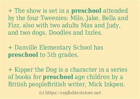 preschool   sentences englishteststore blog
