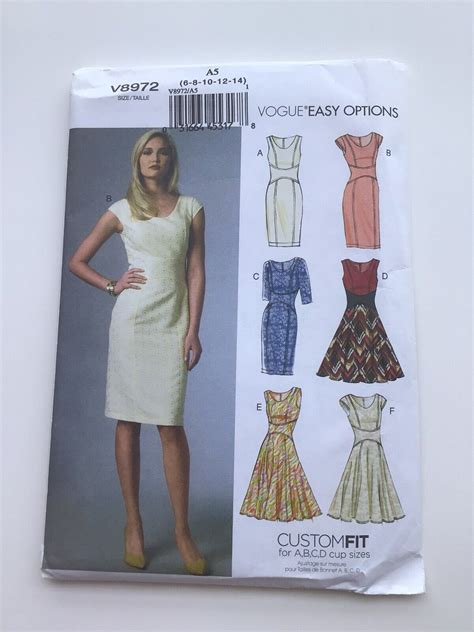 Vogue V8972 Sewing Patterns For Women Size 6 8 10 12 14 Uncut Ebay