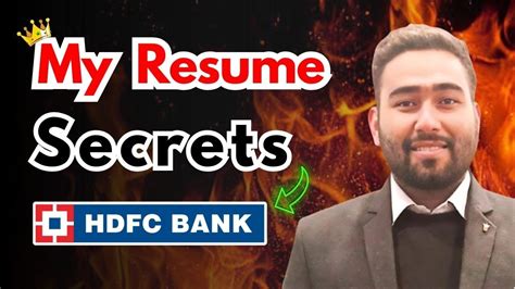 Resume For Hdfc Bank Resume For Hdfc Bank Pvt Ltd Resume For Fresher Resume For Icici Bank