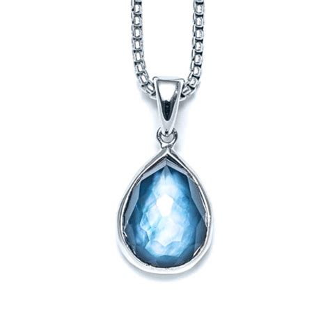 Atlantic Mini Teardrop Necklace In Sterling Silver Landing Company