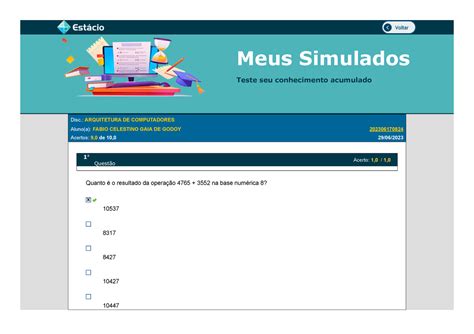 Novo A Documento Do Microsoft Word Meus Simulados Teste Seu