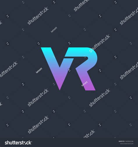 Vr Letter Logo Design Simple Minimal Stock Vector Royalty Free