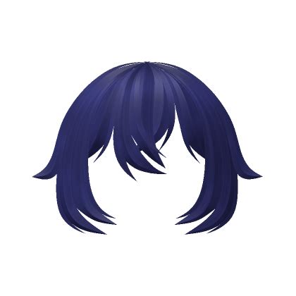 Messy Anime Bangs In Navy Blue Roblox