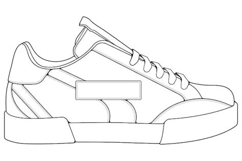 Outline Cool Sneakers Scarpe Sneaker Disegno Vettoriale Sneakers