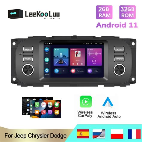 LeeKooLuu 2 Din Android 11 Car Radio GPS Wifi Wireless Carplay Player