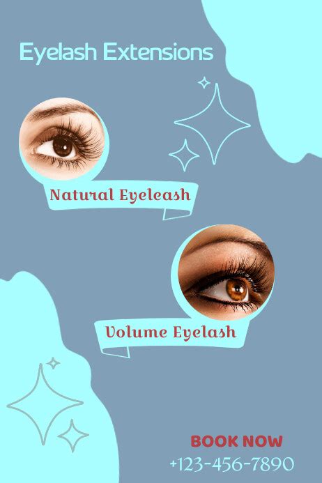 Eyelash Extensions Poster Template Postermywall